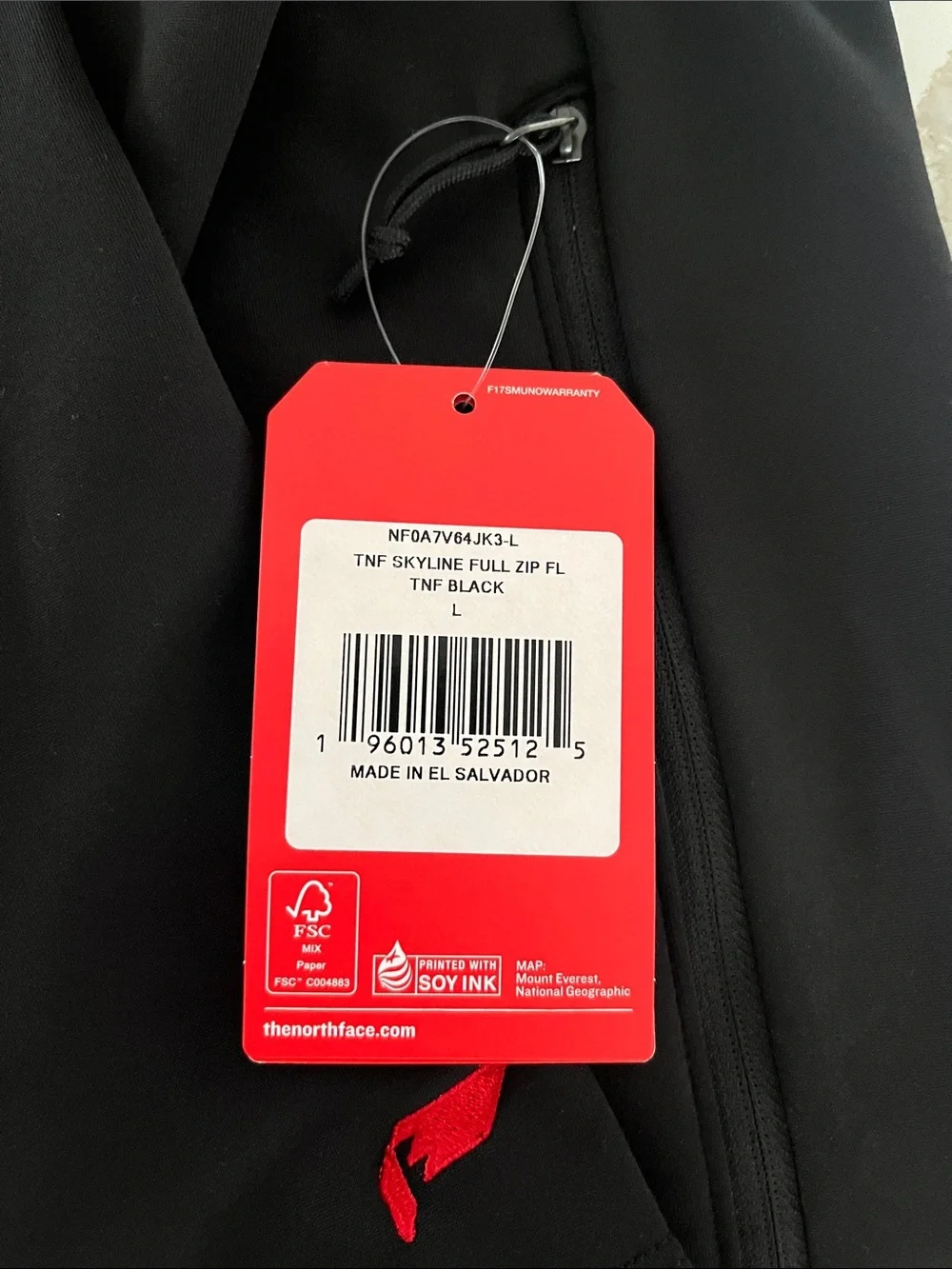 The North Face Skyline Black Zip-Up Jacket